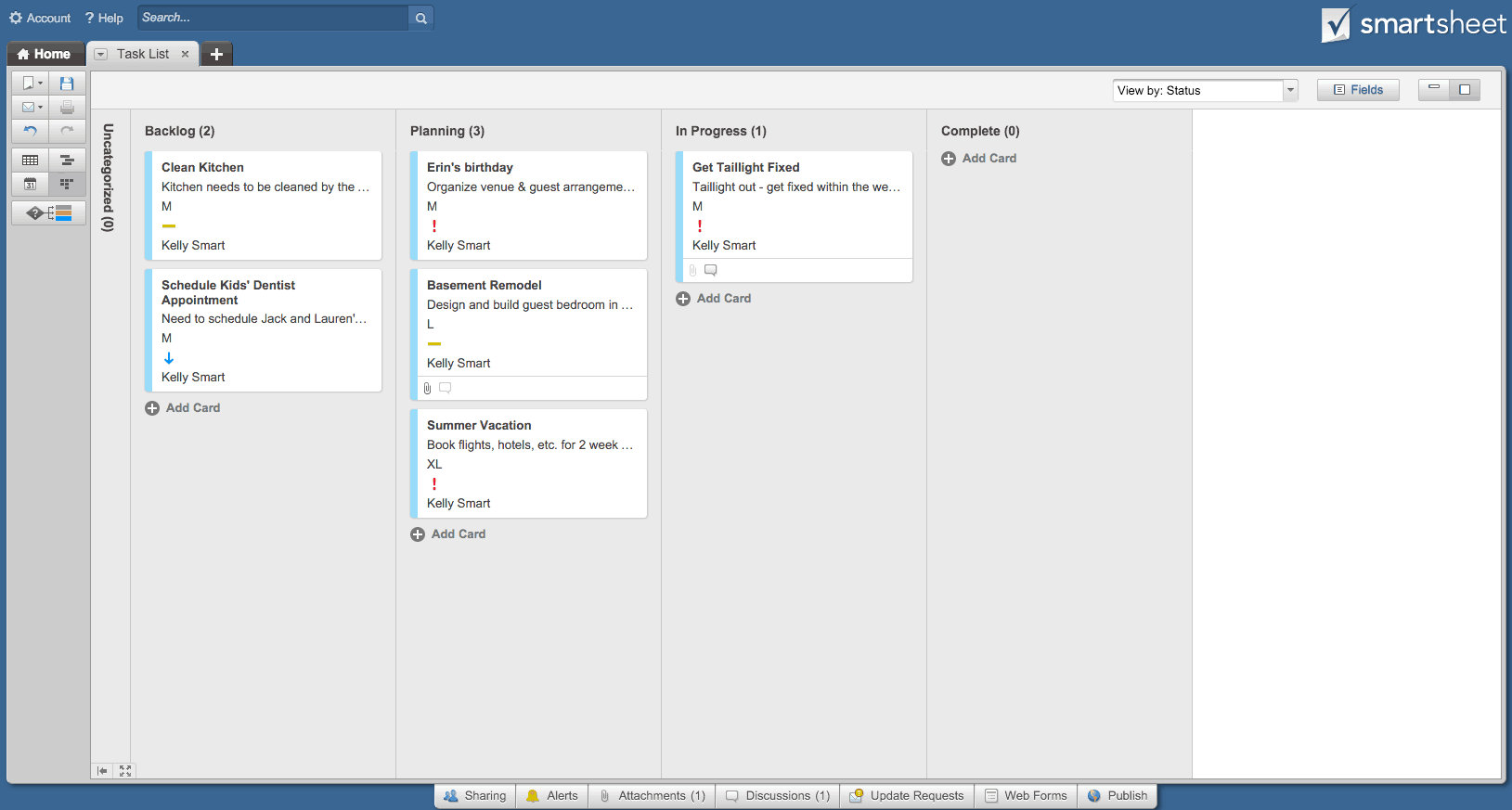 How To Create A Kanban Board With Smartsheet | Smartsheet How To Create ...